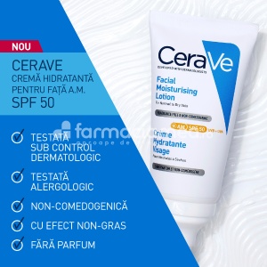 Cerave Crema Hidratanta de Fata Ten Normal Uscat SPF50 52ml - Img 5