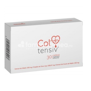 Coltensiv, recomandat in cazul bolilor cardiovasculare, mentine tensiunea arteriala si colesterolul la valori normale, 30 capsule, Farma-Derma