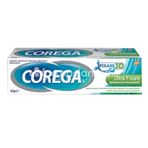 Corega Ultra Fixare Respiratie Proaspata crema adeziva pentru proteza dentara, 40 g, Gsk