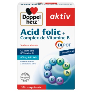 Doppelherz Aktiv Acid Folic+Complex de Vit B x 30cpr