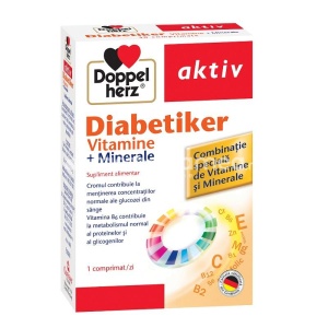 Doppelherz Aktiv Diabetiker vitamine + minerale x 30cp+10cp