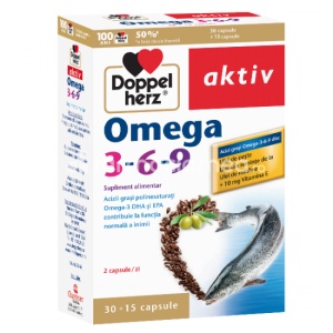 Doppelherz Aktiv Omega 3-6-9 x 30cps + 15cps cadou