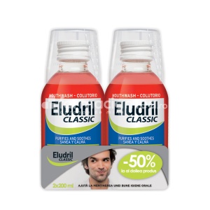 ELUDRIL apa de gura 2 x 200ml 1+50%