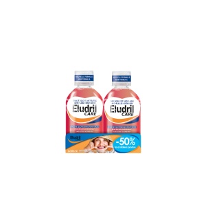 Eludril pachet apa de gura anti- placa bacteriana, 1+1 al doilea cu 50% discount, 2 x 500 ml, Pierre Fabre