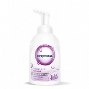 Gerovital Pure Sapun lichid spuma antibacterian, 300 ml