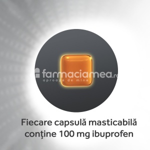 Nurofen Jr 7ani+ Portocale 100mg x 24cps moi mast Reckitt - Img 3