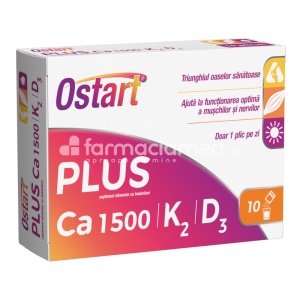 Ostart Plus Ca1500+K2+D3 x 10plic Fiterman