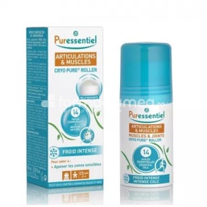 Roll-on Muschi si articulatii Cryo Pure cu 14 Uleiuri Esentiale, 75ml Puressentiel