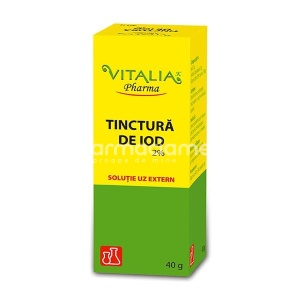 Tinctura de Iod 2%, flacon 40g Vitalia Pharma