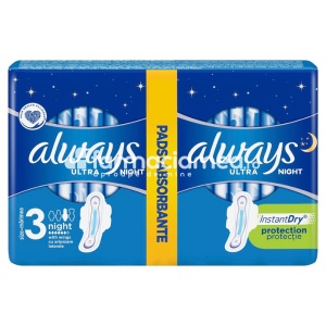 Absorbante Ultra Night Duo, 12 bucati, Always