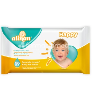 Alinan Bebe Servetele umede, 56 bucati, Fiterman Pharma