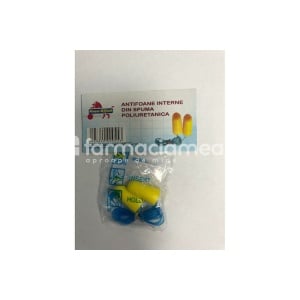 Antifoane Poliuretan Cu Snur, 1 Pereche, Royal Med