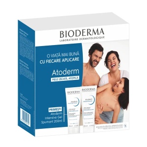 Bioderma Atoderm Intensive Balsam 200ml+Atoderm Intensive Gel Spumant 200ml Pachet Promo