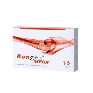 Bongen Mega solutie pentru imbunatatirea sanatatii articulatiilor, combaterea oboselii si cresterea imunitatii, 16 fiole, 10 ml, Farma-Derma