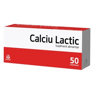 Calciu Lactic 500mg x 50cpr Biofarm