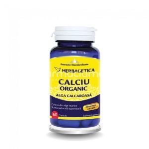 Calciu Organic pentru dinti si oase sanatoase, 60 capsule, Herbagetica