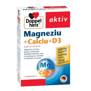 Doppelherz Aktiv Magneziu+Calciu+D3 x 30cpr