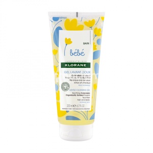 Gel spumant pentru par si corp bebe, 200 ml, Klorane