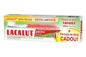 LACALUT Aktiv Herbal x 75ml + periuta Aktiv CADOU