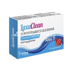 LaxaClean Sup cu Glicerina Adulti 2000mg x 10sup Viva