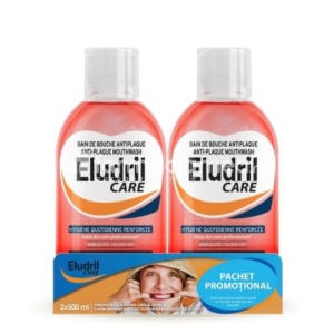 Pachet Eludril Apa de gura anti-placa bacteriana, 500ml + 500 ml