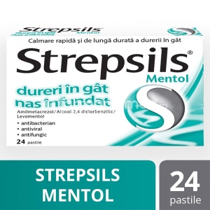 Strepsils Mentol x 24pastile Reckitt - Img 2