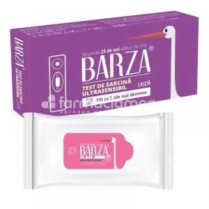 Test Sarcina Barza Ultrasensibil Caseta, 1 bucata + Cadou Servetele intime cu bicarbonat de sodiu, 1 bucata, Biotech Atlantic