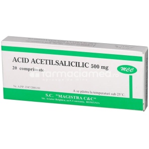 Acid Acetilsalicilic 500mg x 20cpr Magistra