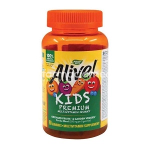 Alive gummies multivitamine copii, 90 jeleuri, Secom