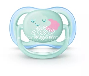 Avent Suzete Ultra Air 0-6luni design figurine fete, 2 bucati - Img 2