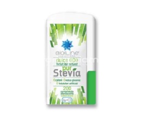 BioSunline Stevia Pur Dulce indulcitor natural, 200 comprimate efervescente