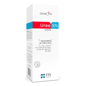 Crema cu uree 30% DermoTis, cu efect keratolitic si hidratant, pentru ingrijirea pielii ingrosate, cu tendinta de descuamare, 50ml, Tis Farmaceutic