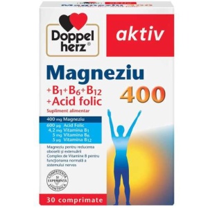 Doppelherz Aktiv Mg 400mg+VitB1+B6+B12+Acid Folic x 30cpr
