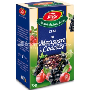 Fares Ceai Merisoare si Coacaze 75g vrac