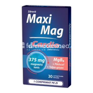 Maximag cardio, protejeaza sistemul cardiovascular, 30 comprimate, Zdrovit
