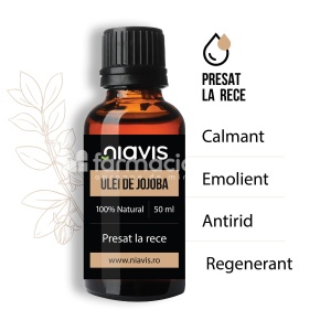 Niavis Ulei de jojoba, efect hidratant, emolient, calmant, regenerant, antirid, 50ml