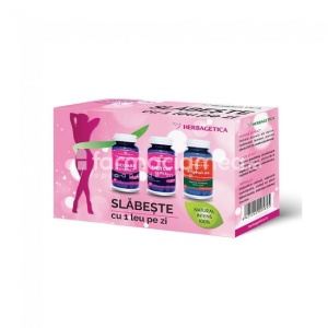 Pachet Cicoare, 60 capsule + Detox suplu, 60 capsule + Triphalax, 60 capsule, Herbagetica