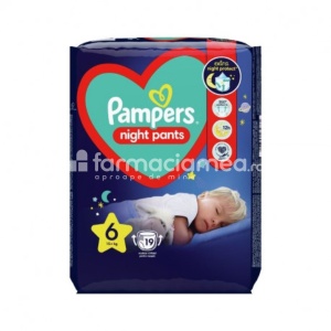 Pampers 6 Night Pants Chilotel de Noapte 15+kg x 19buc