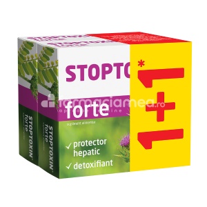 Stoptoxin Forte hepatoprotector Pachet 1+1Cadou, 30+30 capsule Fiterman Pharma