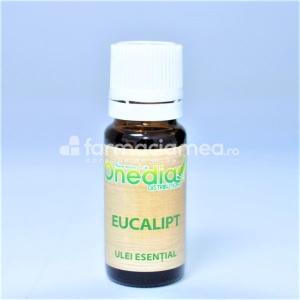 Ulei esential de eucalipt, antiseptic, antibacterian, antiviral, antireumatic, purifiant, 10ml, Onedia