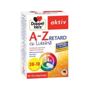 A-Z retard cu Luteina, recomandat in perioadele solicitante, efect antiinflamator si antioxidant, 30comprimate + 10 comprimate gratuit, Doppelherz