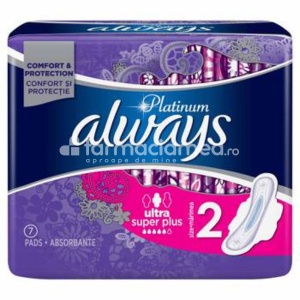 Absorbante Platinum Super, 7 bucati, Always