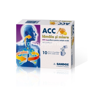 ACC 600mg miere si lamaie, 10pl, Sandoz