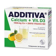 Additiva Calciu 1000mg + vit D3 200UI x 20plic