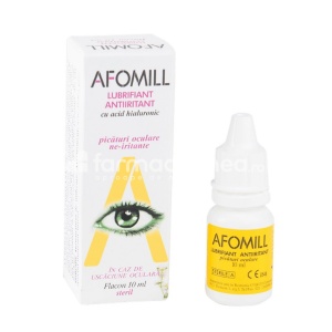Afomill picaturi oculare lubrifiante antiiritante 10ml, Af United