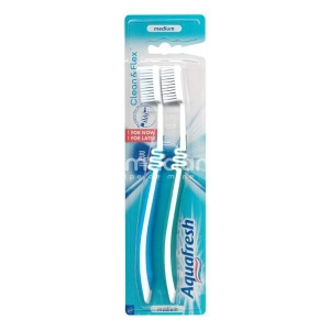 Aquafresh Periuta de dinti Clean&Flex, 1+1 gratuit, Gsk