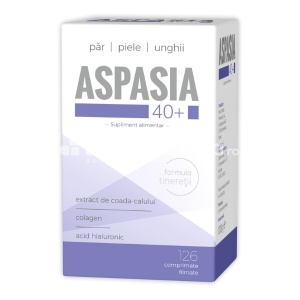 Aspasia 40+ contribuie la regenerarea parului, a unghiilor si a pielii si contribuie la reducerea ridurilor, 42 de comprimate, Zdrovit