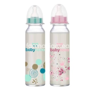 BABY NOVA Biberon sticla, 240ml 43706