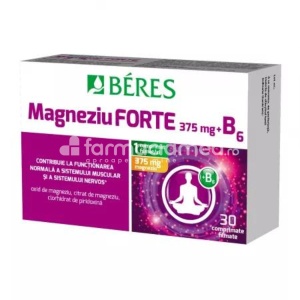 Beres Magneziu Forte 375mg+B6 x 30cpr film