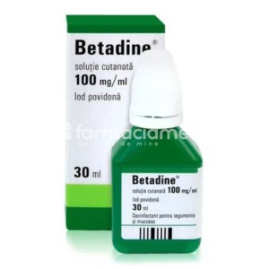 Betadine Solutie 10% sol cut 30ml Egis
